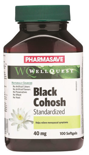 Picture of PHARMASAVE WELLQUEST BLACK COHOSH - SOFTGEL CAPSULE 40MG 100S              