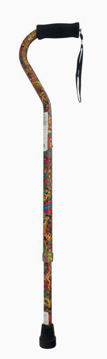 Picture of PHARMASAVE ALUMINUM CANE - ADJUSTABLE PAISLEY                              