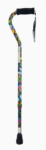 Picture of PHARMASAVE ALUMINUM CANE - ADJUSTABLE BUTTERFLY                            