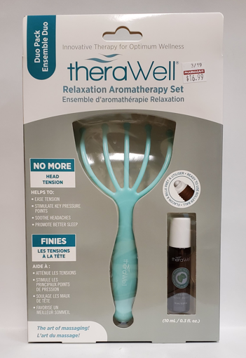Picture of THERAWELL HEAD MASSAGER and OIL SET - PEPPERMINT