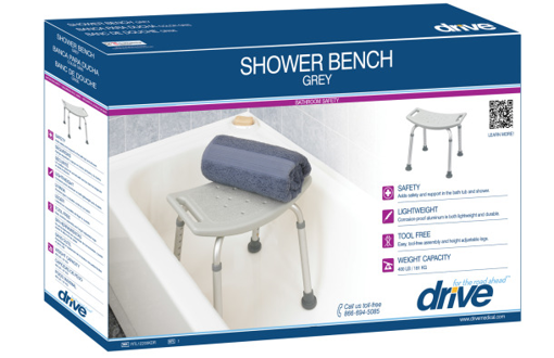 Picture of DRIVE BATH BENCH GREY                                                      