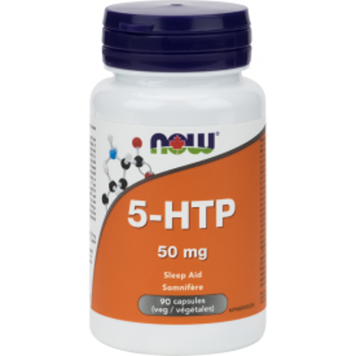 Picture of NOW 5-HTP 50MG SLEEP AID - VEGETABLE CAPSULES 90S                         