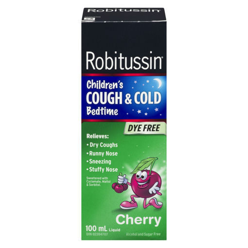 Picture of ROBITUSSIN CHILDRENS COUGH and COLD BEDTIME 100ML