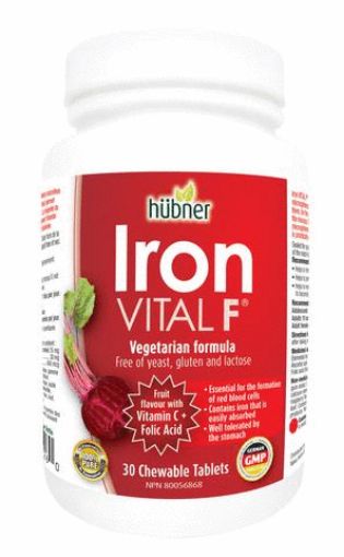 Picture of HUBNER IRON VITAL F VEGETARIAN FORMULA - CHEWABLE TABLETS 30S                 