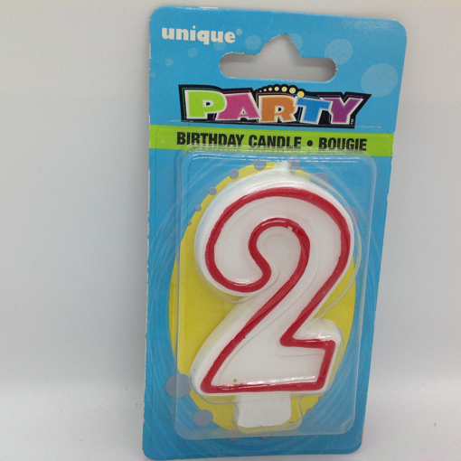 Picture of SINGLE BIRTHDAY CANDLE - #2                                   
