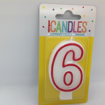 Picture of SINGLE BIRTHDAY CANDLE - #6                                   