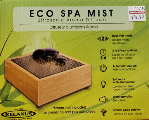 Picture of RELAXUS ECO SPA MIST ULTRASONIC AROMA DIFFUSER 517191                      
