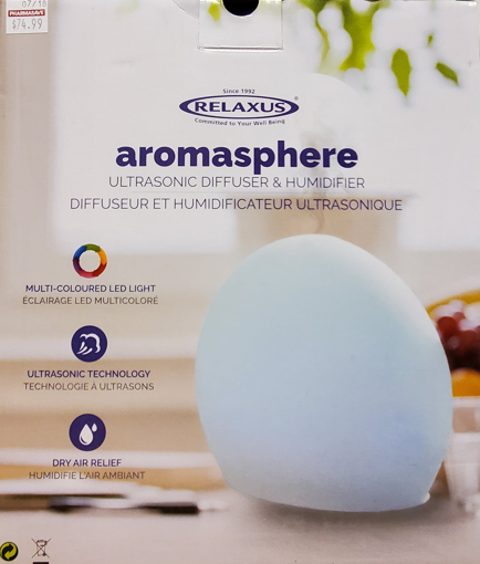 Picture of RELAXUS AROMASPHERE ULTRASONIC AROMA DIFFUSER 517203                       
