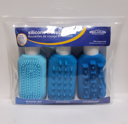 Picture of RELAXUS SILICONE MASSAGE BOTTLE SET OF 3  - BLUE 508704                    