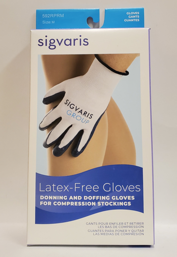 Picture of SIGVARIS LATEX-FREE DONNING GLOVES - MEDIUM