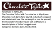 Picture of CHOCOLATE TOFINO MILK CHOCOLATE BAR 50GR     
