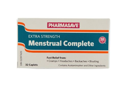 Picture of PHARMASAVE MENSTRUAL COMPLETE EXTRA STRENGTH CAPLETS 32S                   