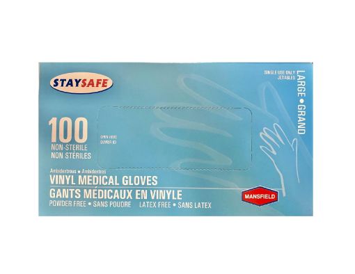 Picture of MANSFIELD VINYL GLOVES POWDER FREE -  LARGE 100S 