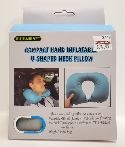 Picture of DETAILS - COMPACT HAND INFLATABLE U-SHAPED NECK PILLOW 40X28X12CM                      