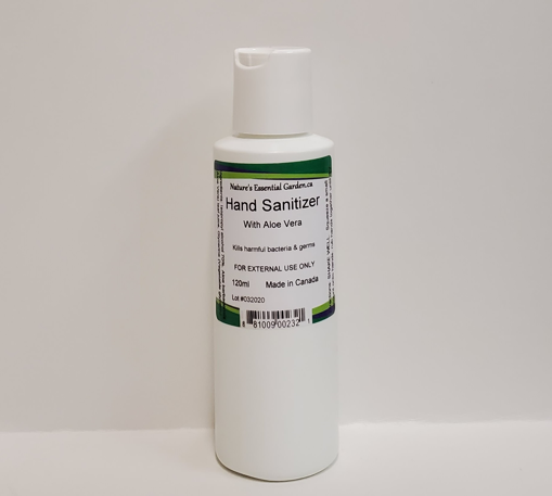 Picture of NATURE'S ESSENTIAL GARDEN  HAND SANITIZER - WITH ALOE VERA 120ML                          