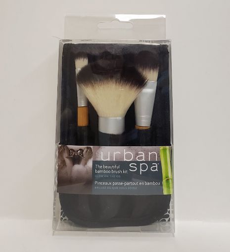 Picture of URBAN SPA BAMBOO BRUSH KIT - GLOW ON THE GO                                