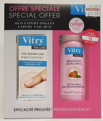 Picture of VITRY DUO NAIL RPR CARE PRO-EXPERT + NAIL POLISH REMOVER EXTRA MILD 75ML   