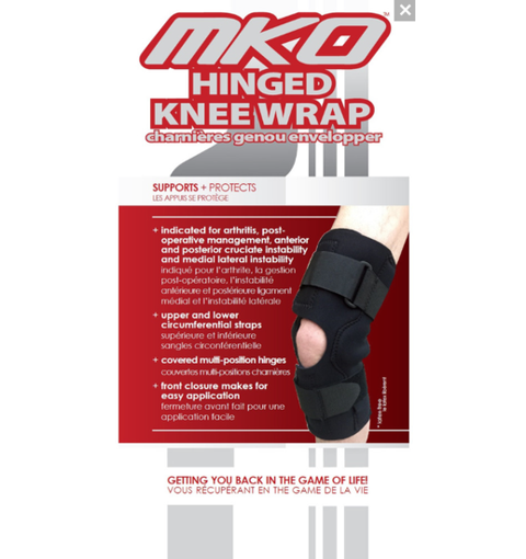 Picture of MKO HINGED KNEE WRAP KNEE CIRCUMFERENCE - EXTRA LARGE 16IN-18IN