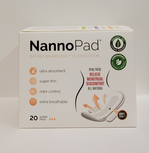 Picture of NANNOPAD ALL NATURAL 100% ORGANIC SUPER PADS - COTTON 20S                  