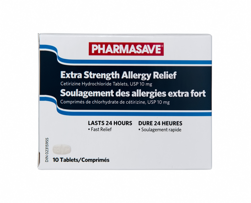 Picture of PHARMASAVE ALLERGY RELIEF EXTRA STRENGTH 10MG TABLETS 10S                  