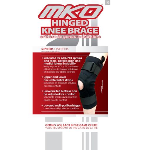 Picture of MKO HINGED KNEE BRACE - EXTRA LARGE - BLACK