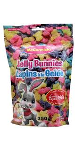 Picture of MCCORMICKS EASTER JELLY BUNNIES - ZIP BAG  350GR                           