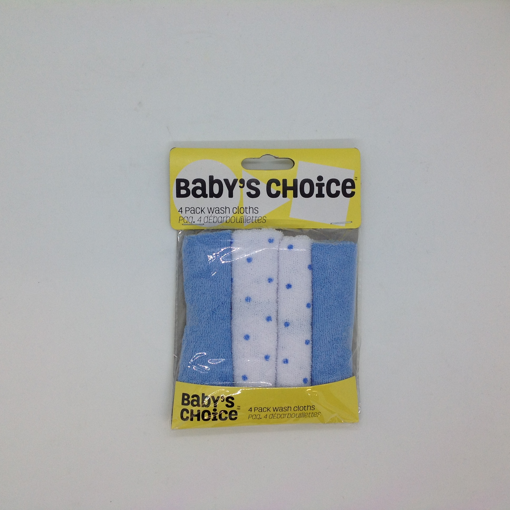Picture of BABY'S CHOICE - WASH CLOTHS 4S                  