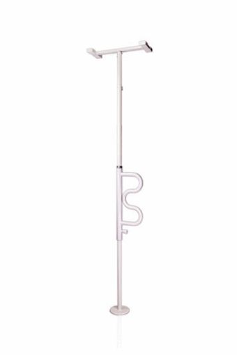 Picture of STANDER SECURITY POLE and CURVE GRAB BAR - WHITE