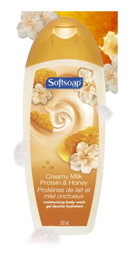 Picture of SOFTSOAP BODY WASH - MILK PROTEIN and HONEY 532ML