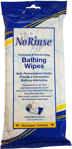 Picture of NO RINSE BATHING WIPES 8S                                                  