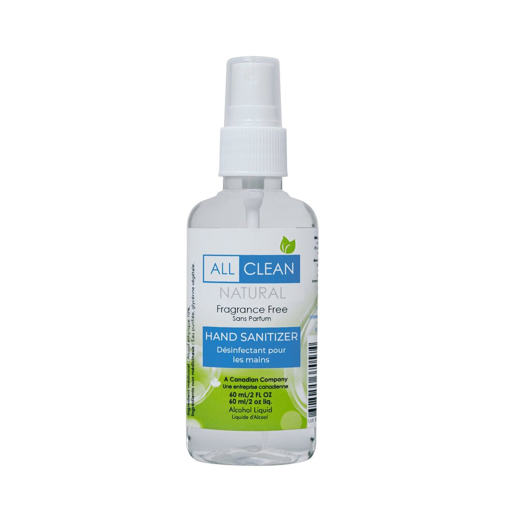 Picture of ALL CLEAN HAND SANITIZER - FRAGRANCE FREE 60ML