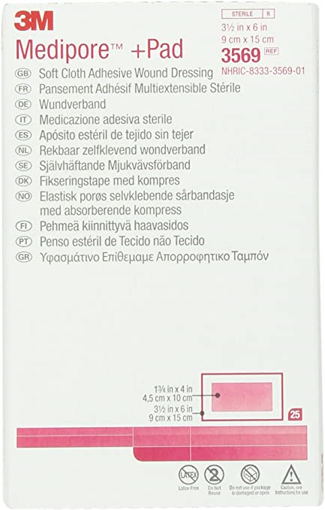 Picture of 3M MEDIPORE + PAD REFERENCE 3569 - 1 DRESSING                                
