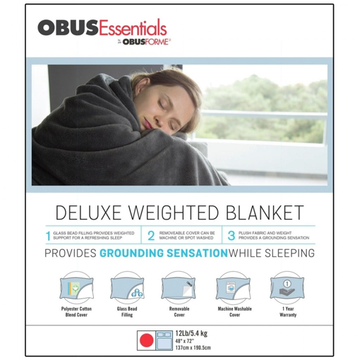 Picture of OBUSFORME WEIGHTED BLANKET W/GLASS BEADS 12LB