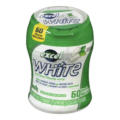 Picture of EXCEL WHITE GUM - SPEARMINT - BOTTLE 60S