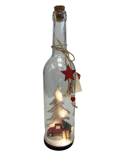 Picture of GIFTCRAFT LED BOTTLE DECORATION - GLASS - ITEM#659353                      