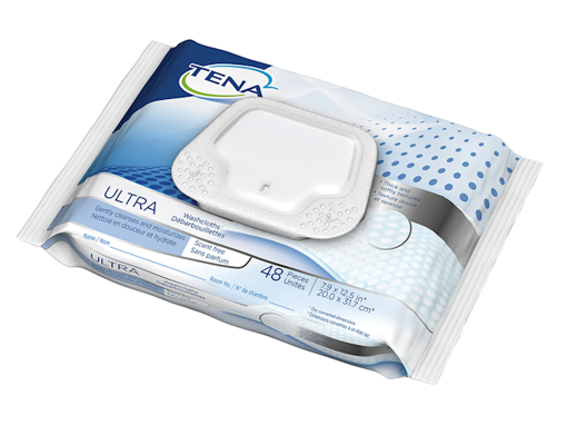 Picture of TENA ULTRA WASHCLOTHS -   SCENT FREE 48S