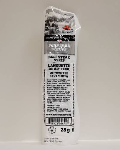 Picture of MCSWEENEY'S BEEF STEAK STRIP - PEPPERED 28GR
