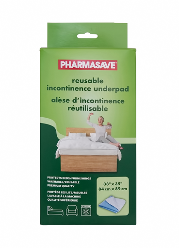 Picture of PHARMASAVE REUSABLE INCONTINENCE UNDERPAD 33X35IN                          
