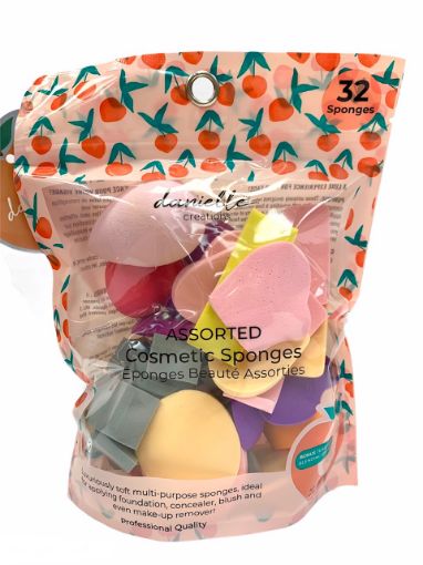 Picture of DANIELLE COSMETIC SPONGES PEACHES 32S                                      