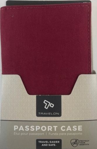 Picture of TRAVELON RFID PASSPORT WALLET - STYLE 43400 - RUBY 