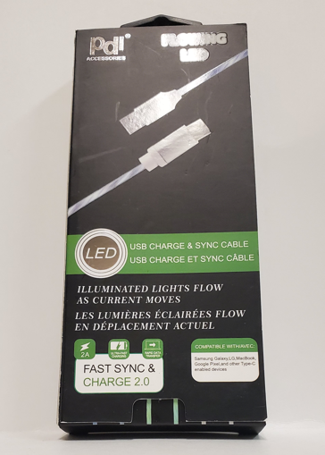Picture of PDI ACCESSORIES FLOWING LED CHARGE and SYNC CABLE - USB TYPE C