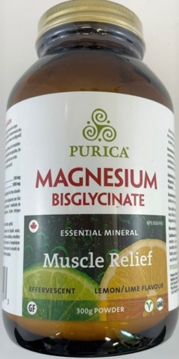 Picture of PURICA MAGNESIUM BISGLYCINATE EFFERVESCENT POWDER - LEMON/LIME 330GR  