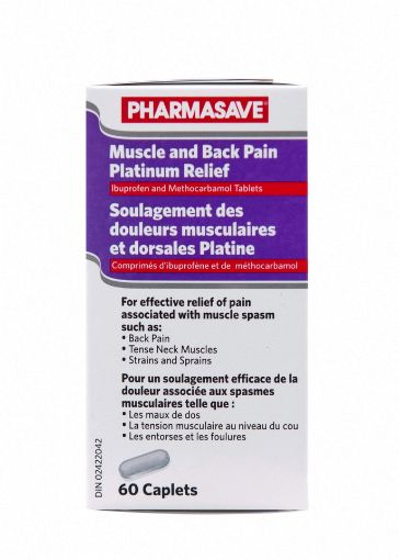 Picture of PHARMASAVE MUSCLE and BACK PAIN RELIEF W/IBUPROFEN CAPLET 60S