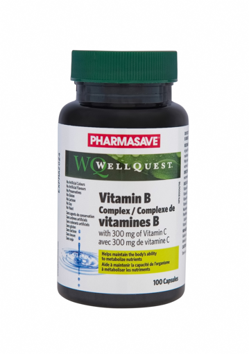 Picture of PHARMASAVE WELLQUEST VITAMIN B COMPLEX WITH VIT C CAPSULES 100S            