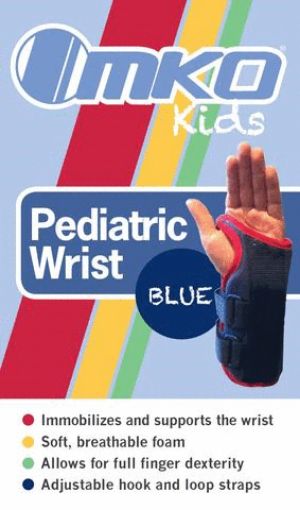 Picture of MKO BLUE PEDIATRIC WRIST SUPPORT - BLUE - LEFT                       