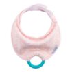 Picture of DR. BROWN'S TEETHING BIB AND RING - PINK HARRINGBONE 