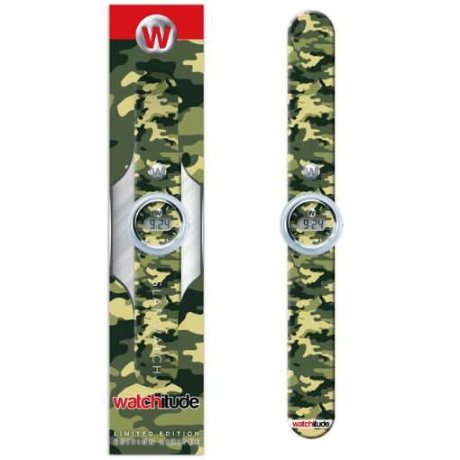 Picture of WATCHITUDE ARMY CAMO DIGITAL SLAP WATCH                                    