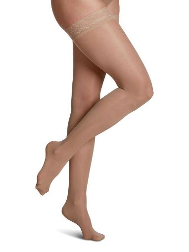Picture of SIGVARIS SUPPORT HOSE - FASHION THIGH - NATURAL - SIZE A 1PR               
