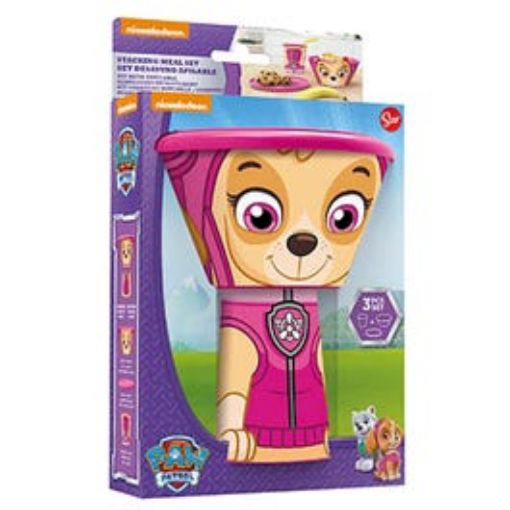 Picture of NICKELODEON PAW PATROL STACKABLE MEAL SET - GIRL - SKYE 3PC                