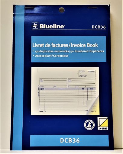 Picture of BLUELINE INVOICE BOOK DCB36 50S                      